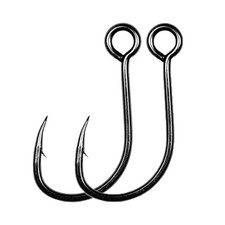 20Pcs Hook Fishing Hooks Big Ring Carbon Steel Single Hooks Tackle Box Worm Spoo