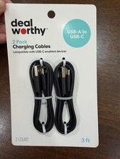 Deal Worthy 2 Pack Charging Cables USB-A To U...