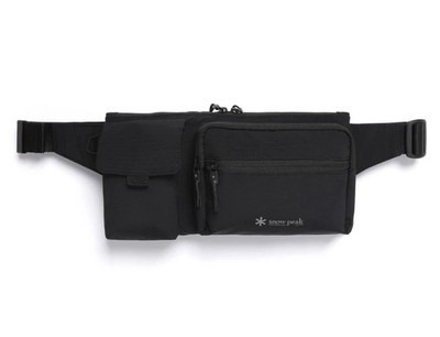 Snow Peak Apparel Dual Tech Hip Sack S25ZUFBG32 Schwarz Nachhaltig RFID Schutz