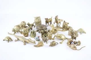 Vintage Brass Animal Ornament Figures Of Various Style & Size Job Lot 4690g