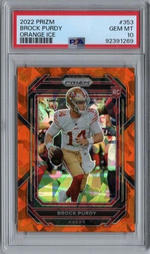 2022 Panini Prizm - Rookies Brock Purdy #353 Orange Ice Prizm (RC)