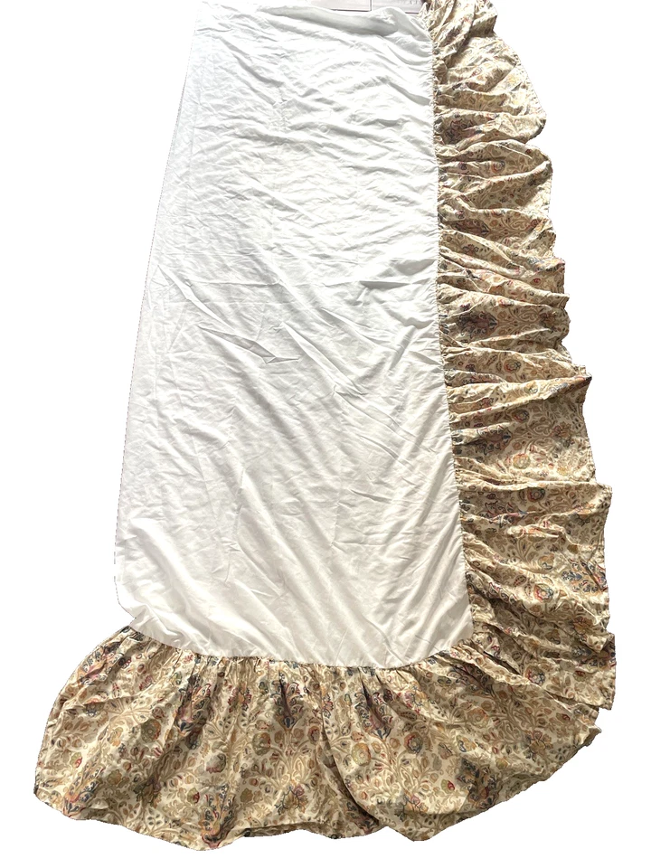 Ralph Lauren Chaps COMPLETO Falda de Cama Plumero Icónico Floral Algodón Terroso 58x78" Foto 2 de 4