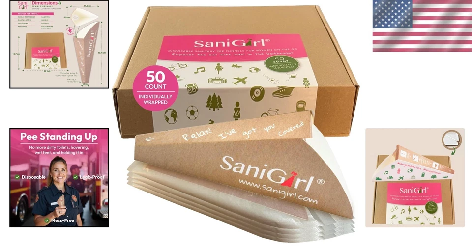 Portable Female Urination Device for Outdoors - 50 Count - Image 2 of 4