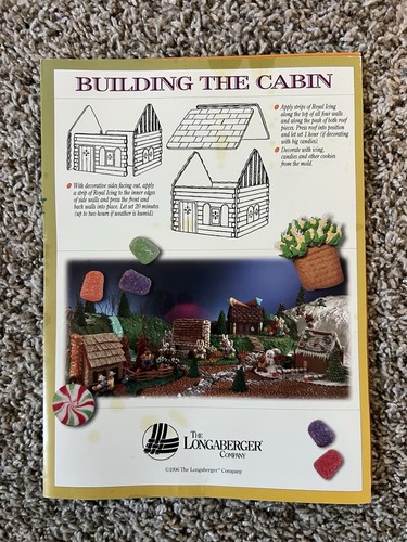 Longaberger Gingerbread Mold House #33090 Original Box 1996 Holiday Home-New - Picture 7 of 7