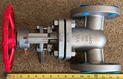 #ad Warren Valve 1 1 2quot; 1306WA 10 Gate Valve CF8M 316 Stem OSamp;Y Class 300 NOS $324.98