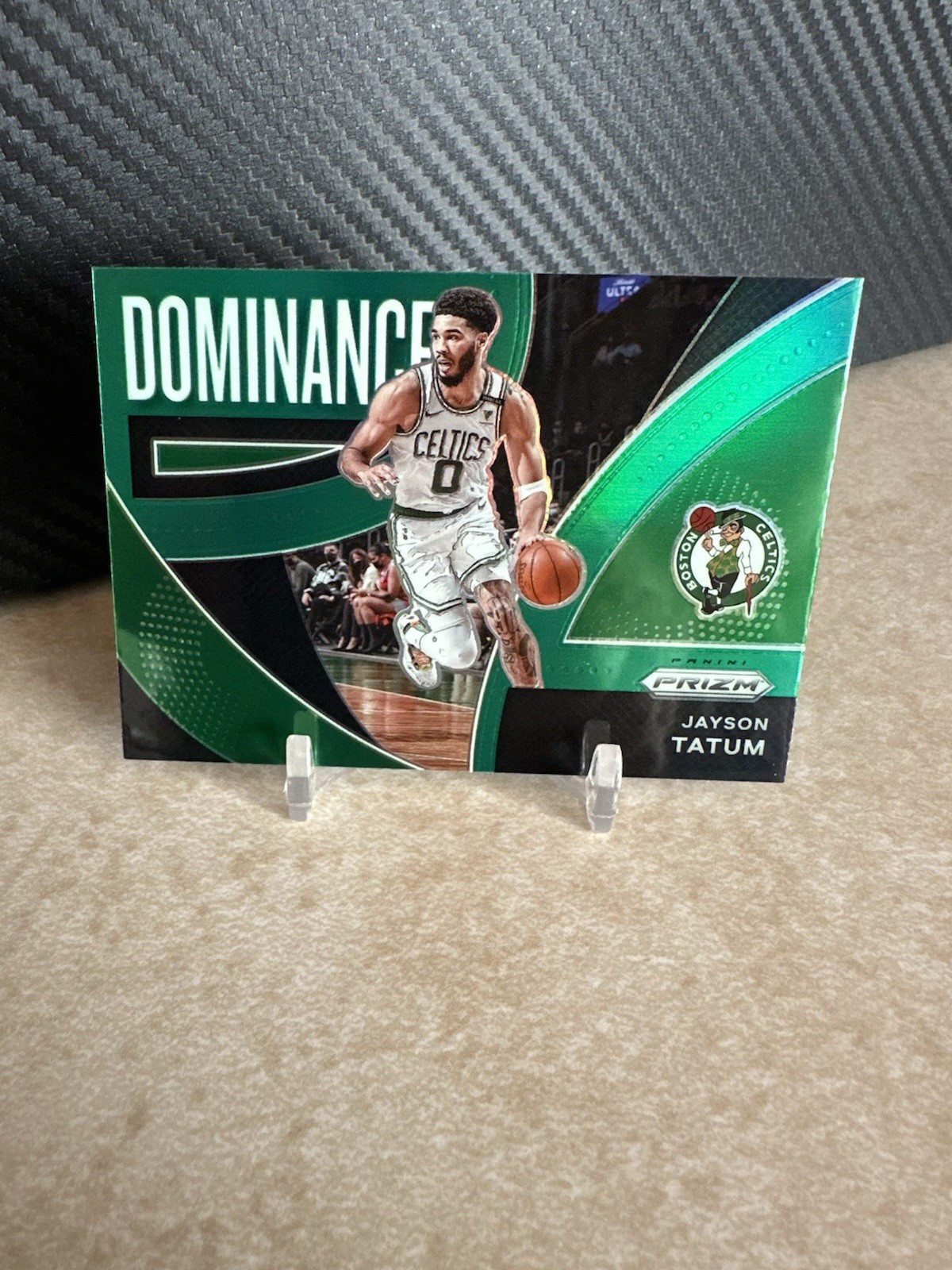 2021-22 Panini Prizm - Dominance Jayson Tatum #5 Green Prizm