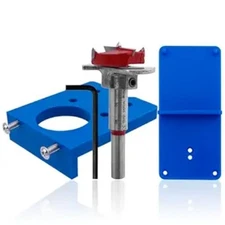 35mm Concealed Hinge Jig Kit - Adjustable Depth Carbide Forstner Drill Bit Hi