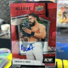 2022 AEW Andrade El Idolo Red Rainbow AUTO ALLURE Trading Card Upper Deck