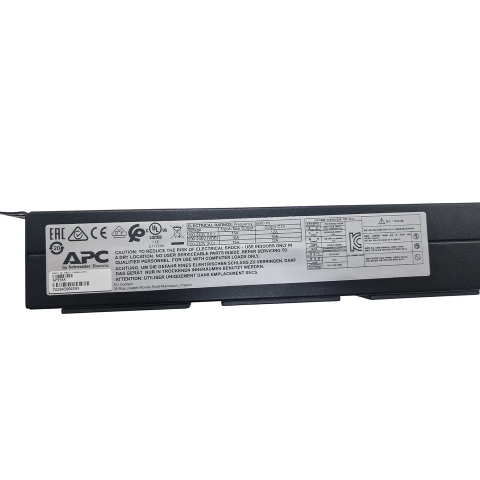NEW APC AP9565 Rack PDU 1U 16A 230V 12x C13 IEC-C20 Power Distribution Unit - Image 4 of 4