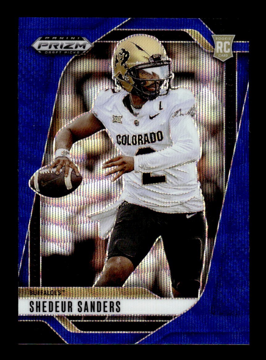 2025 Panini Prizm Draft Picks #19 Shedeur Sanders Prizms Blue Wave #/299
