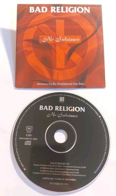 BAD RELIGION- no substance/ PROMO CD/ different Cover/ Cardsleeve / Dragnet 1998