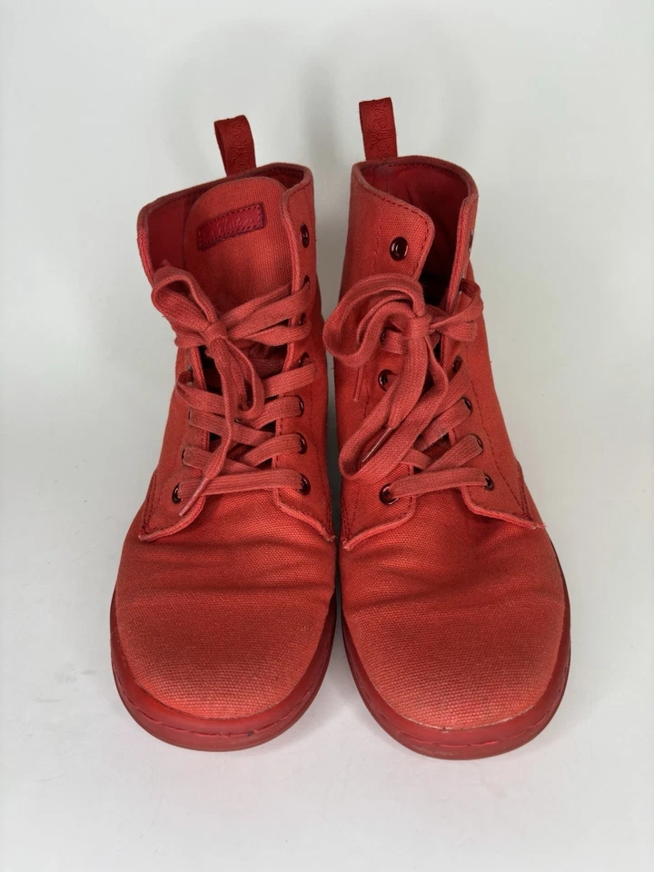 Dr Martens Hackney Botines Rojo Lona Botines Mujer Zapato Talla 39 EE. UU. 8 Foto 4 de 4