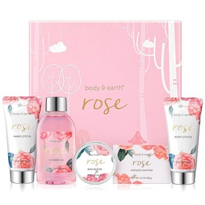 Geburtstagsgeschenk für Frauen: Luxuriöses Rose Pflege-Set in dekorativer Box