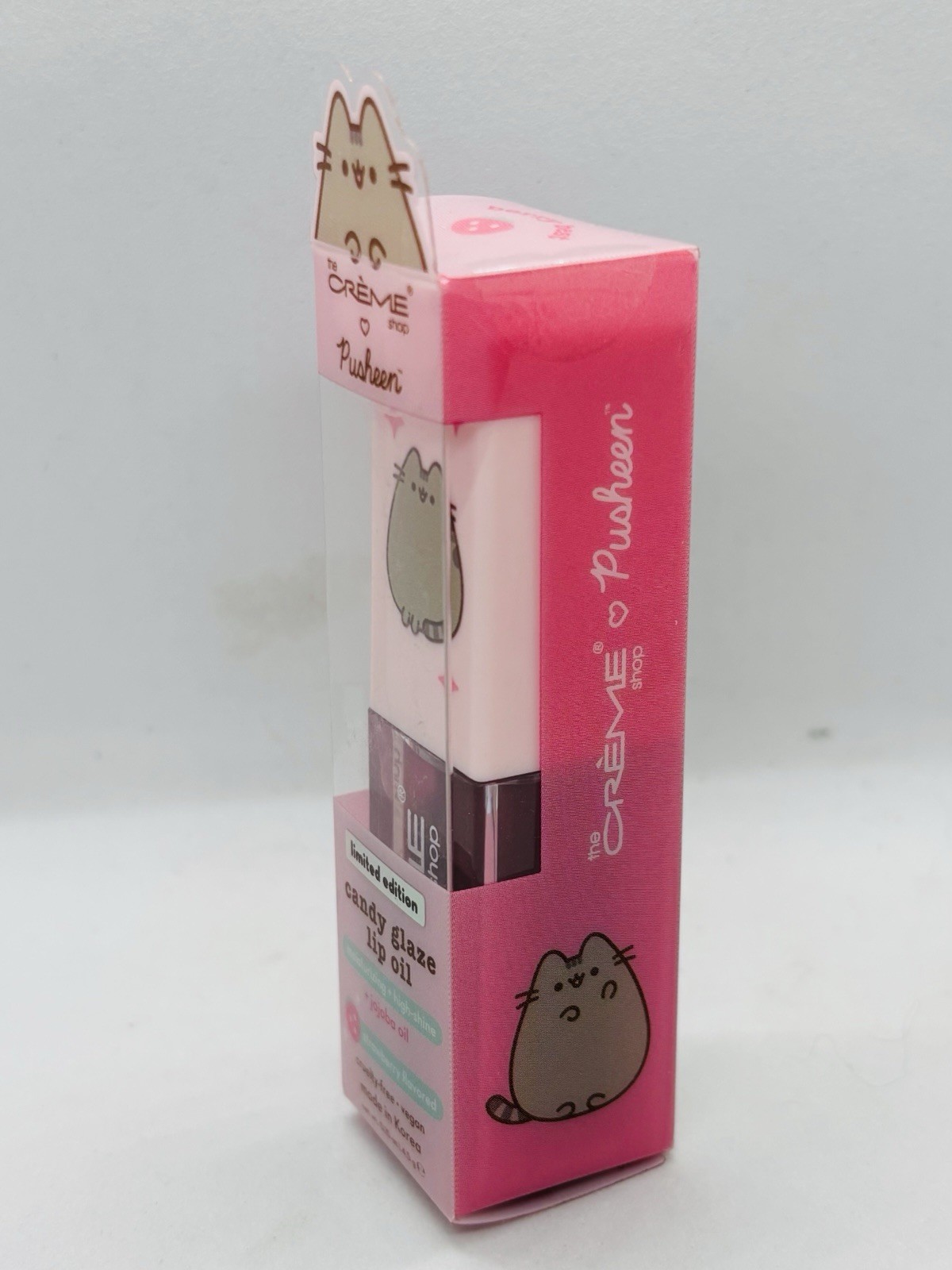 The Crème Shop x Pusheen Limited Edition Strawberry Flavor Candy Glaze Lip Oil