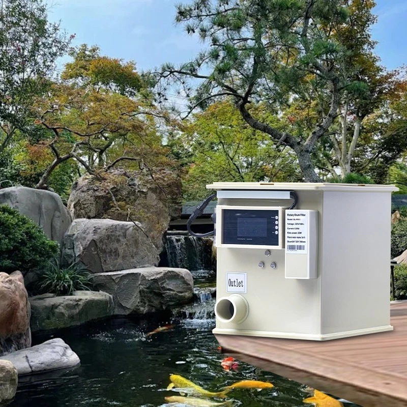 5t/h 鼓过滤器小型自动反洗旋转鼓过滤器适用于 Koi Pond uv lam — 第 4/4 张图片