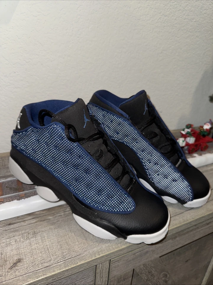 Novo sem etiquetas Jordan 13 Retro Brave Blue Boys 7y Youth 7 Adolescente Novo Não Usado Raro - Imagem 2 de 4