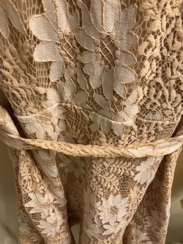 Neu Halfisland kleines Kleid Wickel bestickt Spitze Blumen beige launisch Twee Boho - Bild 13 von 15