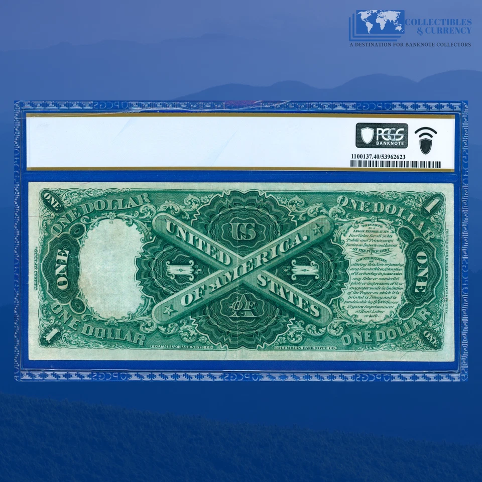 Fr.28 1880 $1 One Dollar "LARGE BROWN SEAL" Legal Tender, PCGS XF 40 #74356 - Image 2 of 3