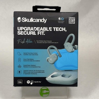 Skullcandy Push Active True Wireless Earbuds Light Gray/Blue S2BPW 810045683171