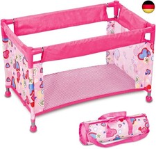 Puppenmöbel Puppenbett für 48 cm Puppe | Puppen Bett zubehör | Puppen reisebett 