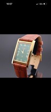 Vintage Seiko Slim Green Dial Gentlemen's Quartz Wrist Watch
