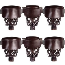 Collapsar Leather Pool Table Pockets - Set of 6 Billiard Shield Pockets for R...
