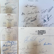 Autograph Sheet - Surrey County Cricket Club (Multiple Options Available)