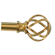 Curtain Rods for Windows 18 to 45 Inch(1.5-3.75 18"-45"|1 Pack Brass Gold