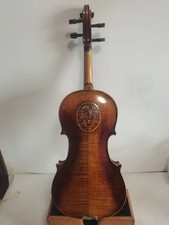 4/4 Violin Solid flamed maple back old spruce top hand carved the STATUE K3554