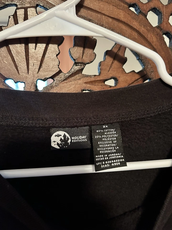 Sudadera Happy Halloween Adulto 2XL Negra Cuello Redondo Ediciones Vacaciones Foto 2 de 4