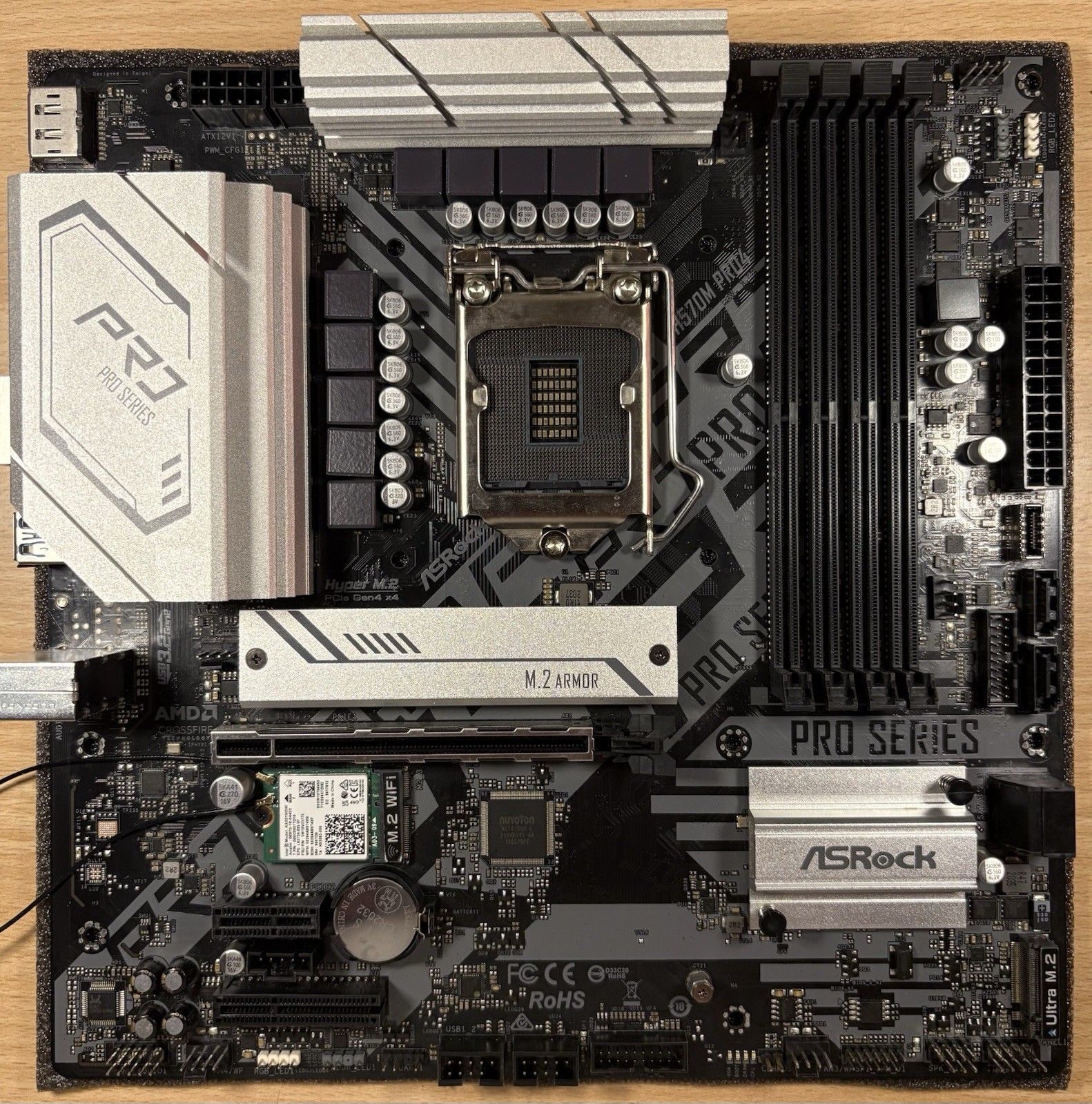 ASRock H570M Pro4 LGA 1200 + Intel WiFi + Sound Card