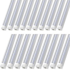 16 Pack T8 4FT LED Tube Light Fixture Shop Integrated 36W 4200LM 6000K Daylight