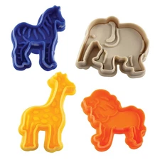 R&M International 4 Piece Animal Cookie Stamper Set, 2-Inch