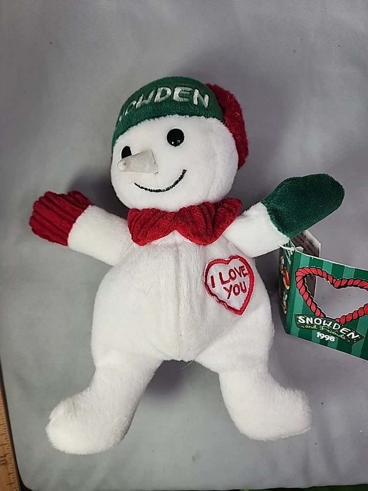 Snowden & Friends Muñeco de Nieve Navidad 8” Peluche 1998 Raggedy Ann & Andy Nuevo de Lote Antiguo Foto 3 de 4