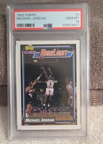 1992-93 Topps - Highlights Michael Jordan #3 Psa10