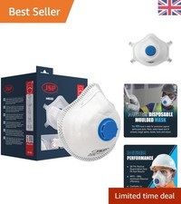 Box of 10 Disposable Dust Masks - FFP3 with Adjustable Straps & Valved Comfort