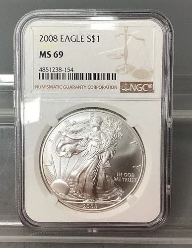 2008 American Silver Eagle - NGC - MS 69
