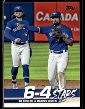 2022 Topps #TT-1 Bo Bichette / Marcus Semien 6-4 Stars (Turnin' Two) 2001L