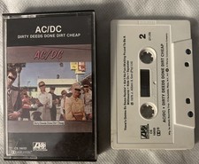 ACDC Dirty Deeds Done Dirt Cheap Vintage Cassette Tape