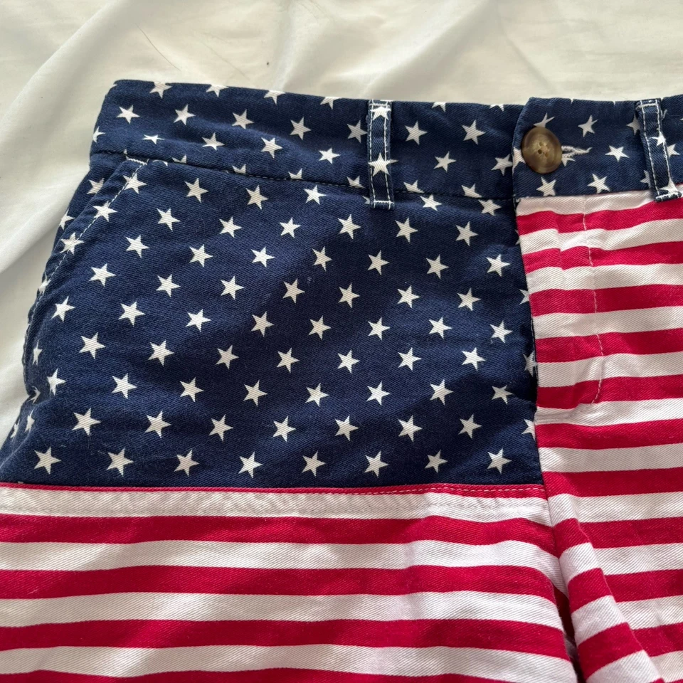 Chubbies Shorts The Miss 'Mericas USA Flag America Womens Medium 2'' Inseam - Image 4 of 4