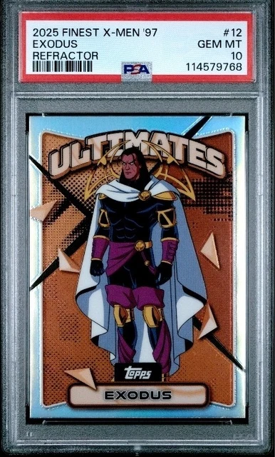 💥 Marvel X-Men EXODUS *Refractor* PSA 10 2025 Topps Finest #12 POP 1 🔥 Gem