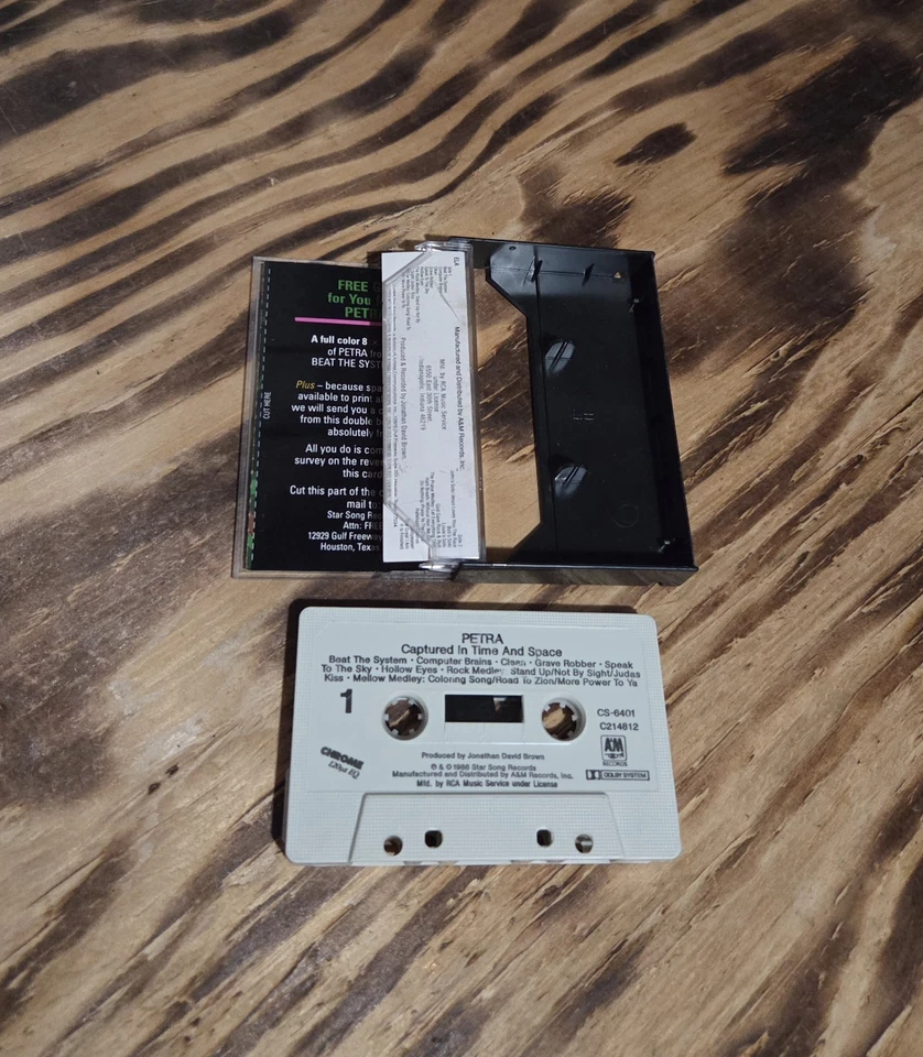 PETRA Captured In Time & Space 1986 Cassette Sony Music TESTED Foto 4 de 4