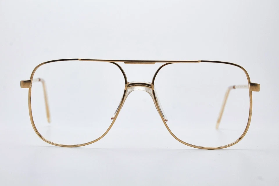 Gafas de aviador chapadas en oro vintage de los años 80 STROBLEN 858 gafas de gran tamaño Foto 3 de 4