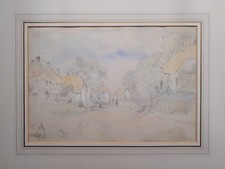 MYLES BIRKET FOSTER D 1899 WATERCOLOUR A SURREY VILLAGE BERYL KENDALL PROVENANCE