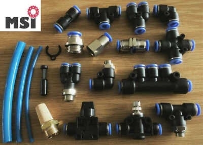 MSI Pneumatik Steckverbinder Steckverschraubung Druckluft PU Schlauch wie IQS/Festo