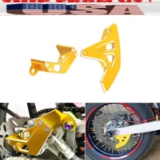 US GOLD CNC Rear Brake Disc + Brake Caliper Cover For DRZ400SM RMZ250 RMZ450