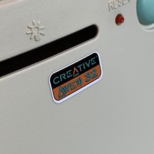 Creative Sound Blaster AWE 32 Computer Case Badge Sticker Retro 386 486 Pentium