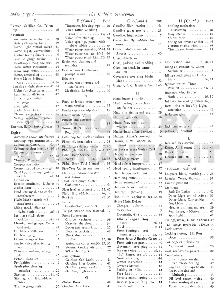 Cadillac Service Bulletins 1941 revisiones manuales de taller Foto 4 de 4