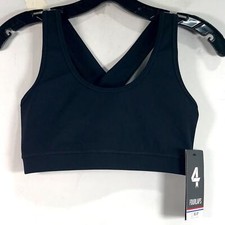 FOURLAPS Infinity Sports Bra, Women's Size XS - Black