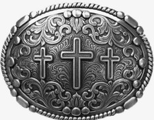 Men's Nocona Belt Buckle 3 Crosses 37980